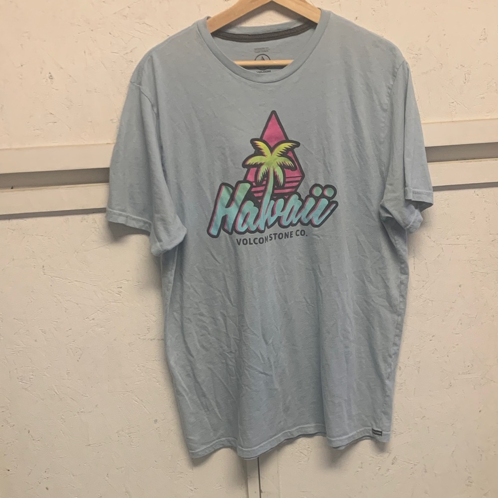 Volcom Light Blue Hawaii Graphic Tee